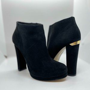 Michael Kors Haven Black Suede Ankle Booties